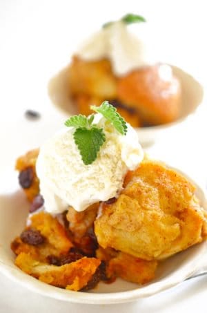 Slow Cooker Bread pudding from Platter Talk food Blog.