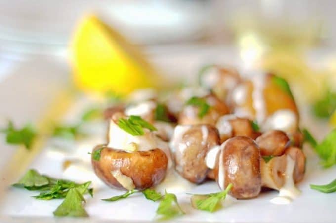 Lemon Caper Portabella Buttons