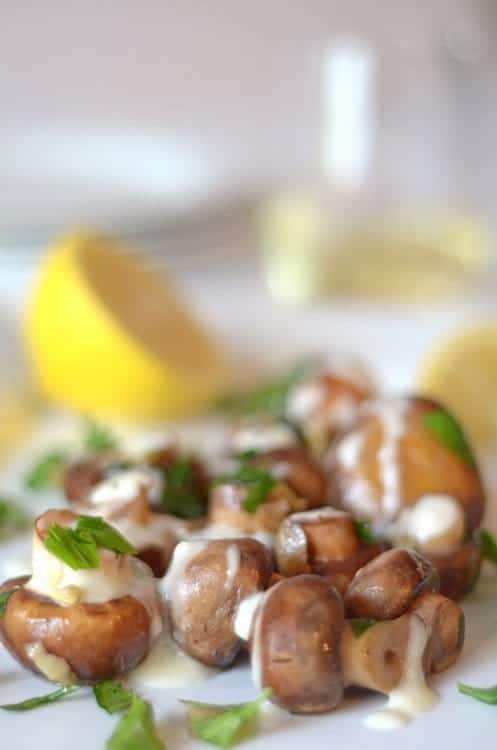 Lemon Caper Portabella Buttons