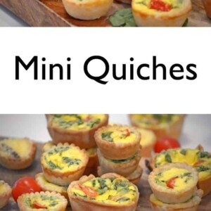 Mini Quiches on Platter Talk