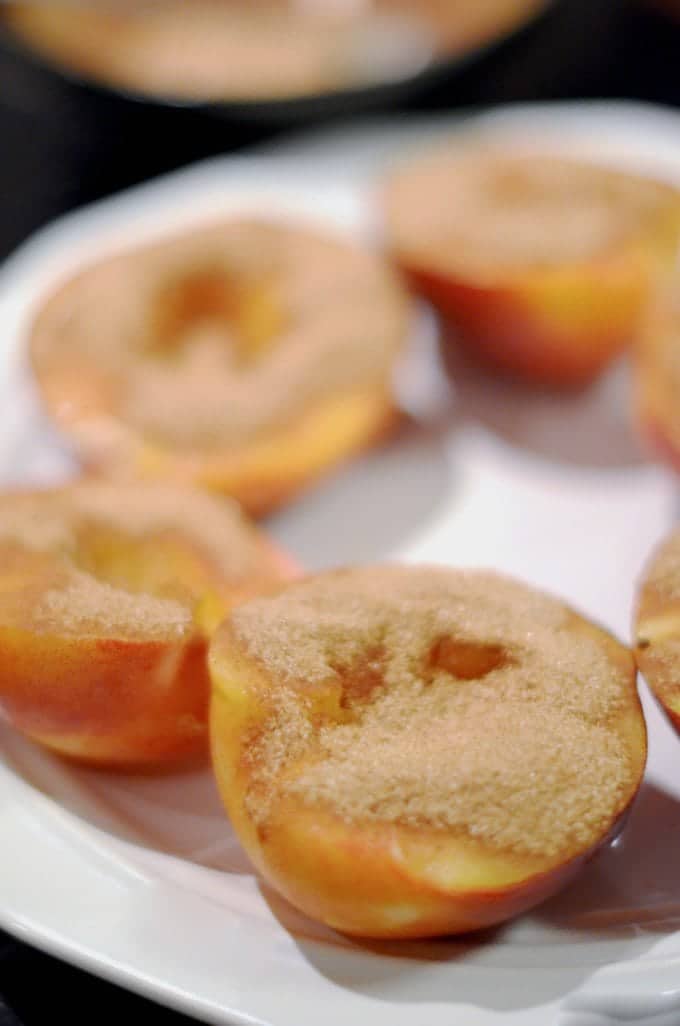 Grilled Peach Crisps