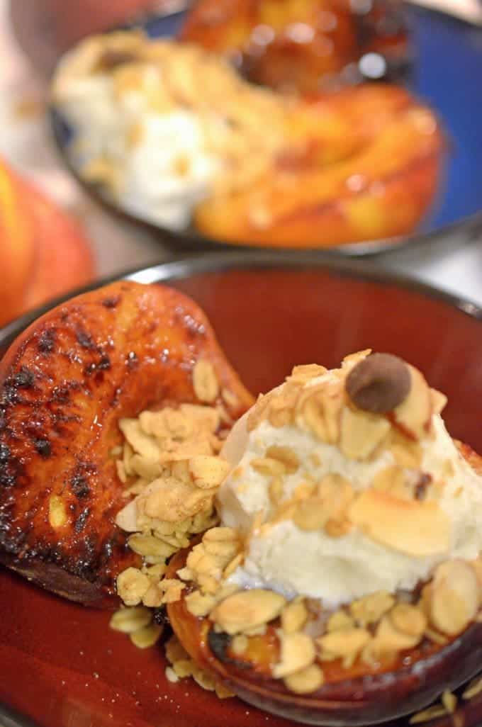 Grilled Peach Crisps
