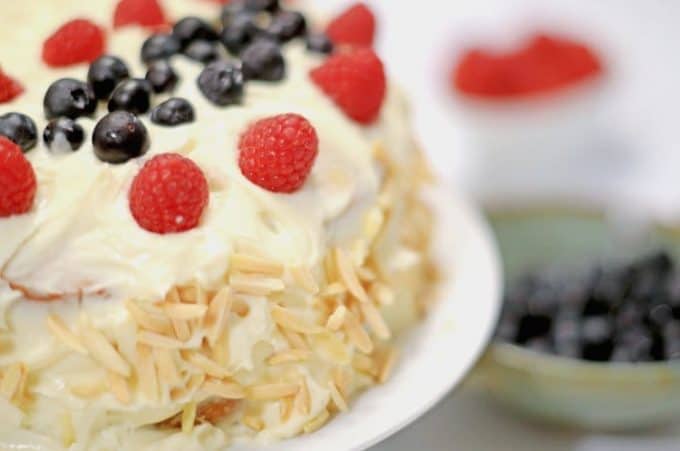 berries covering a cake