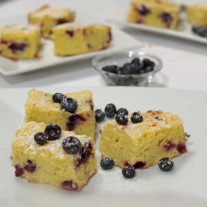 Blueberry Vanilla Pudding Blondies