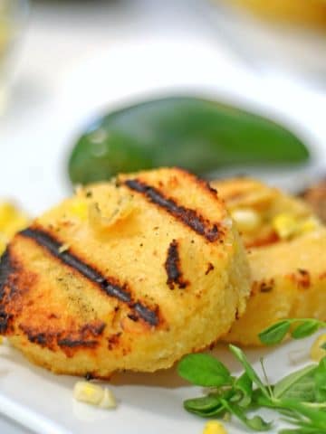 Plate of grilled grits