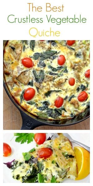 This crustless vegetable quiche recipe is with fresh ingredients and grain free and gluten free, find out today why this is the best crustless quiche recipe out there.