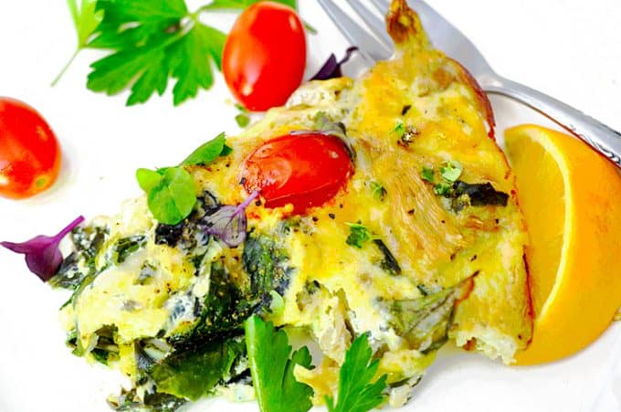 crustless vegetable quiche recipe from Platter Talk food blog