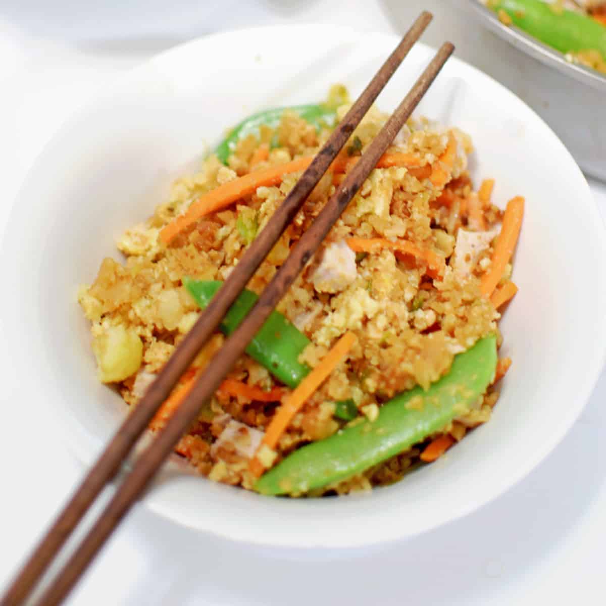 Cauliflower Pork Fried Rice Healthy & Grainless