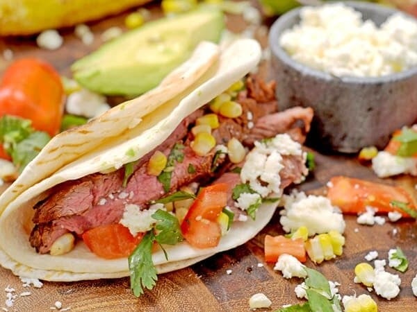 a steak taco