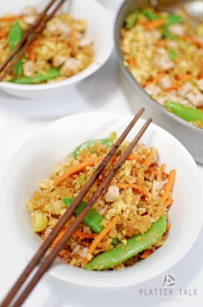 A plate of fried rice