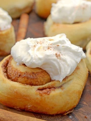 A cinnamon roll