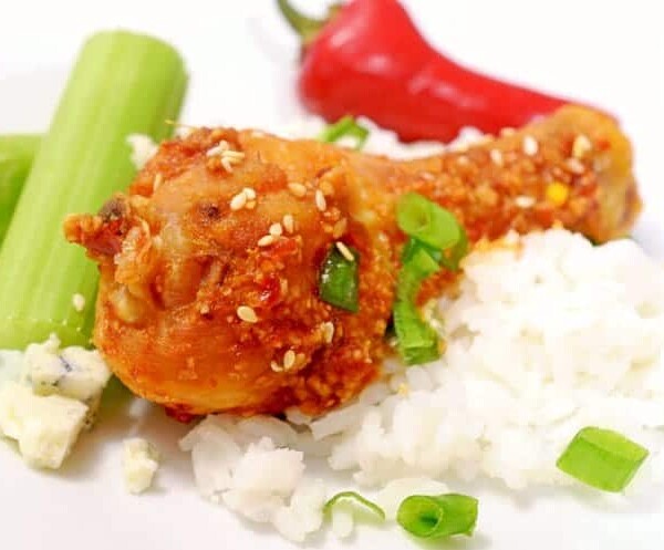 fried chicken on a bed of rice.