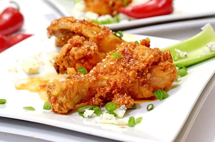 A plate of fried chicken