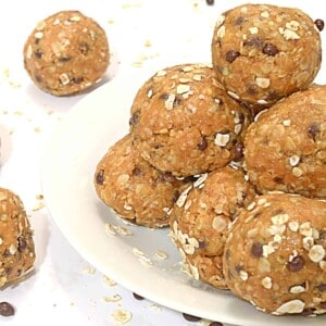 A plate of peanut butter balls