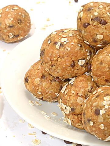 A plate of peanut butter balls