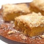 pumpkin bars on a plate