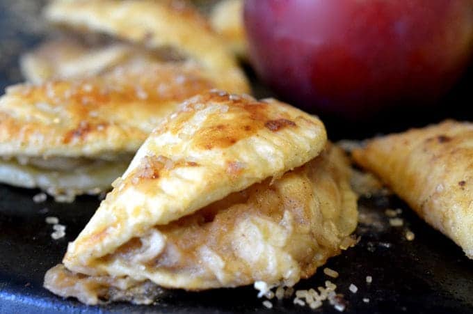 A close up of food, with Apples