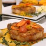 Cayenne Seared Pork Chops with Orange-Glazed Carrots