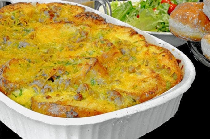 This Sausage Breakfast Casserole is a crowd-pleaser.