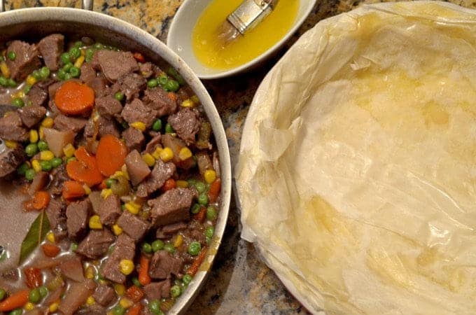 Prime Rib Phyllo Pot Pie Recipe from Platter Talk