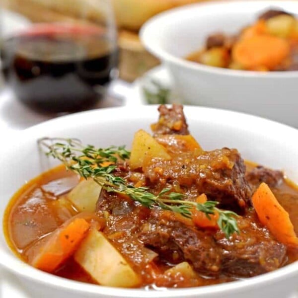 a bowl of beef stew