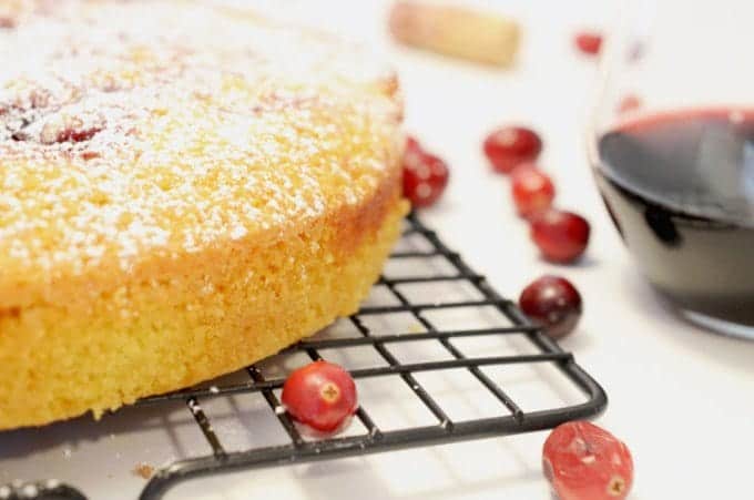 a cake on a cooling rack