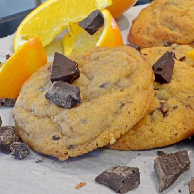 A plate of food, with Cookie and Orange