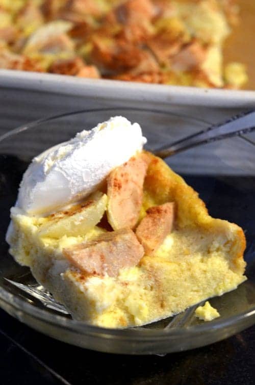 Cinnaomn Apple Pear Bread Pudding Recipe by Platter Talk