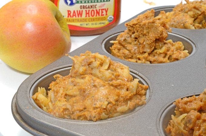 pumpkin chia muffins in a tray