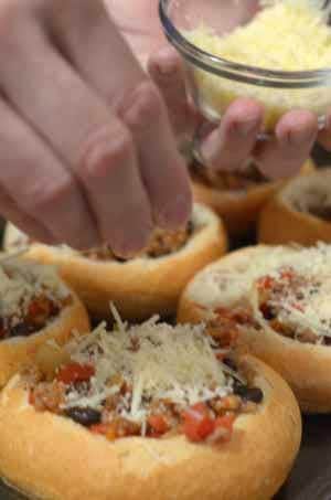 Parmesan Sausage Bread Bowls Recipe