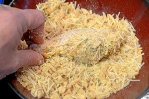 French Fried Onion Ring Baked Chicken Recipe from Platter Talk