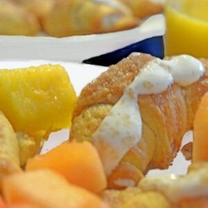 Greek Yogurt Glazed Cinnamon Croissant Rolls from Platter Talk