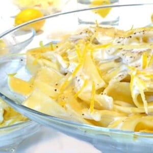 parmesan noodles in a bowl.