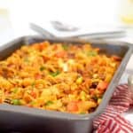 casserole with taco ingredients