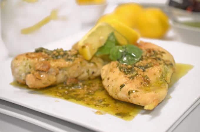 Pesto Stuffed Chicken Breast & Lemon Basil Sauce