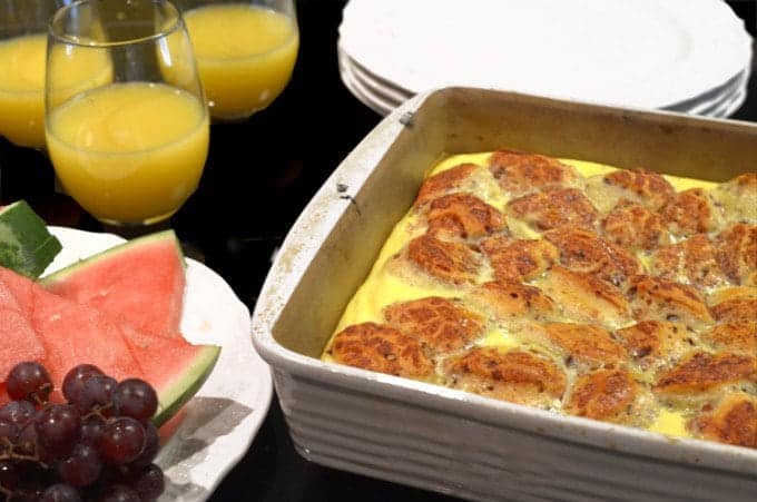 A breakfast casserole