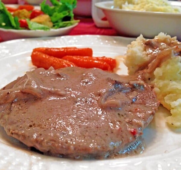 plate of meat and potatoes