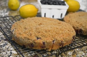 Blueberry Crumb Cake & Cream Cheese Lemon Twist Recipe from Platter Talk