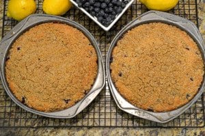 Blueberry Crumb Cake & Cream Cheese Lemon Twist Recipe from Platter Talk