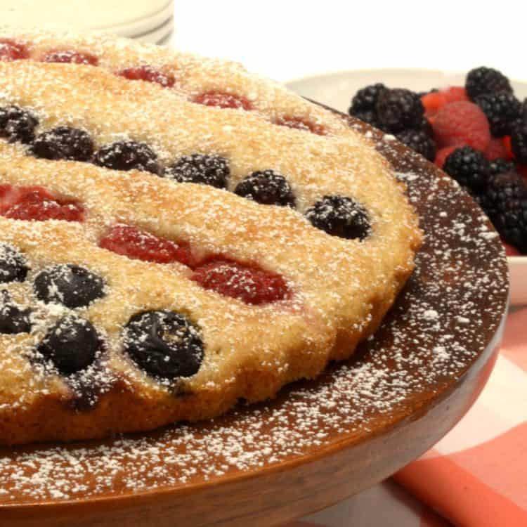Red White & Blue Buckwheat Berry Cake
