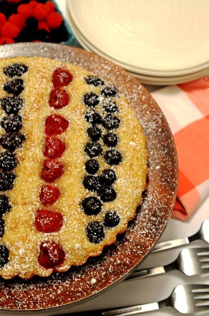 Red White & Blue Buckwheat Berry Cake Recipe from Platter Talk