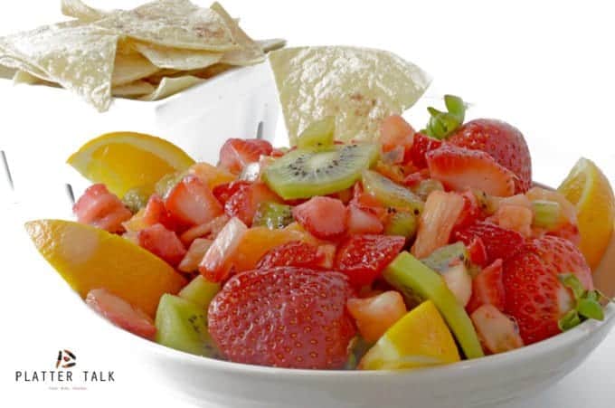 A bowl of fruit salsa