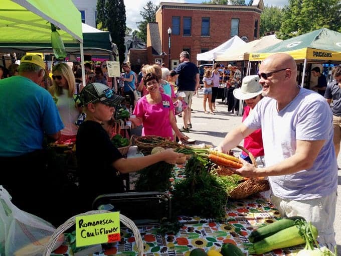 A man at a farmers market