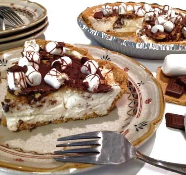 A chocolate pie on a plate