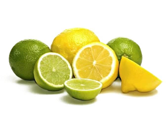 lemons and limes.