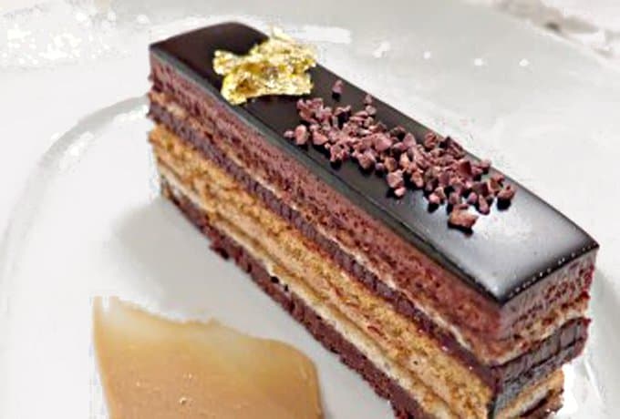 a long chocolate cake