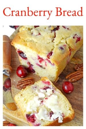 Cranberry Bread from Platter Talk is a no-knead artisan bread that is perfect for the fall holidays.