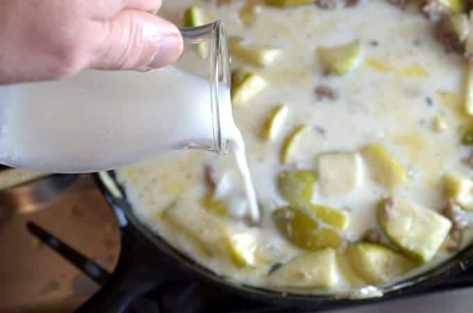 Sausage Mac and Cheese with Apple Cider Recipe from Platter Talk