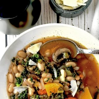 A bowl of Vegetable soup