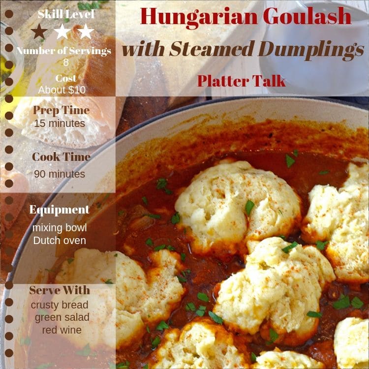 A plate of food on a table, with Goulash and dumplings://www.plattertalk.com/wp-admin/admin.php?page=the-blog-fixer&load_fix_id=11#